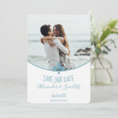 Aquamarine Lilie Foto Ankündigung Datum freihalten (Stehend Vorderseite)