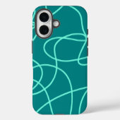 Aquamarine Linie Case-Mate iPhone Hülle (Rückseite)