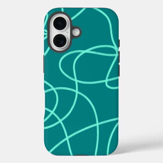 Aquamarine Linie Case-Mate iPhone Hülle (Rückseite)