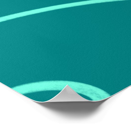 Aquamarine Linie Poster (Ecke)
