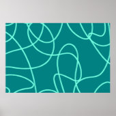Aquamarine Linie Poster (Vorne)