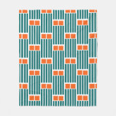 Aquamarine Linien und Felder Fleecedecke (Vorderseite)