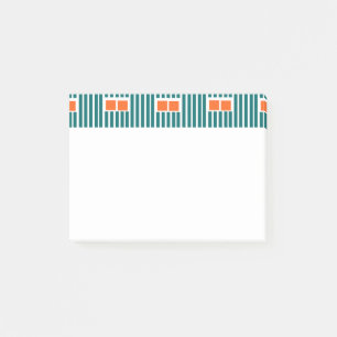 Aquamarine Linien und Felder Post-it Klebezettel