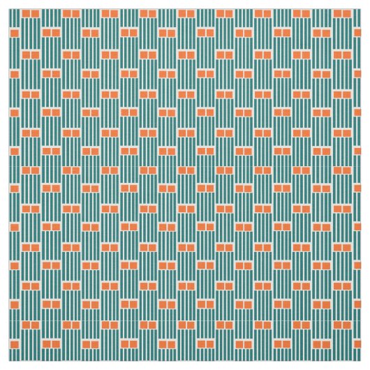 Aquamarine Linien und Felder Stoff (Muster)