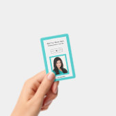 Aquamarine Logo-Identifikation Ausweis (Handheld)