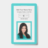 Aquamarine Logo-Identifikation Ausweis (Rückseite)