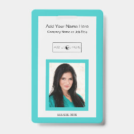 Aquamarine Logo-Identifikation Ausweis