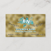 Aquamarine Logoreinigung Elegante Berufliche Visitenkarte (Vorderseite)