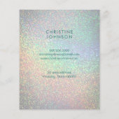 aquamarine Lotus Blume Schönheit beruflich Flyer (Hinten)