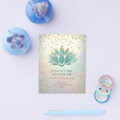 aquamarine Lotus Blume Schönheit beruflich Flyer (Einzeln)