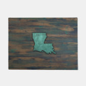 Aquamarine Louisiana-Form Fußmatte (Vorderseite)