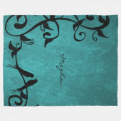 Aquamarine Lovebirds Personalisiert Fleece Blanket (Vorderseite (Horizontal))