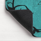 Aquamarine Lovebirds Personalisierte Maus Pad Mousepad (Ecke)