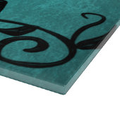 Aquamarine Lovebirds, Personalisierte Schneideplat Schneidebrett (Ecke)