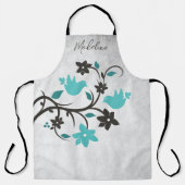 Aquamarine Lovebirds Schürze (Vorderseite)