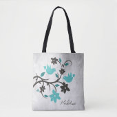 Aquamarine Lovebirds Tasche (Vorderseite)
