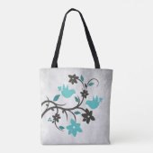 Aquamarine Lovebirds Tasche (Rückseite)