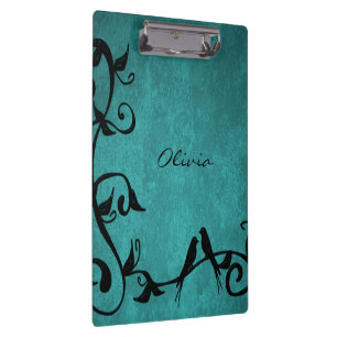 Aquamarine Lovebirts Personalisierte Zwischenablag Klemmbrett