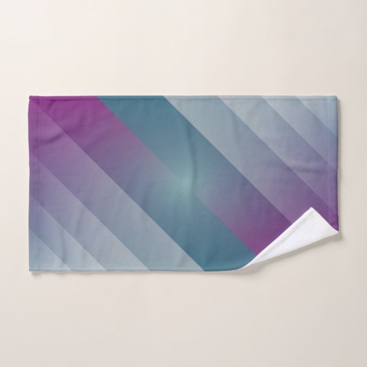 Aquamarine magentafarbene Dreiecke Badhandtuch Set (Handtuch)
