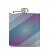 Aquamarine magentafarbene Dreiecke Flachmann (Vorderseite)