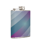 Aquamarine magentafarbene Dreiecke Flachmann (Rechts)