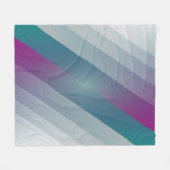 Aquamarine magentafarbene Dreiecke Fleecedecke (Vorderseite (Horizontal))