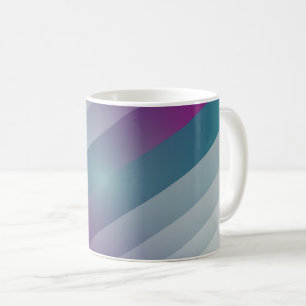 Aquamarine magentafarbene Dreiecke Kaffeetasse