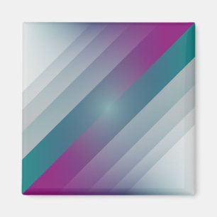 Aquamarine magentafarbene Dreiecke Magnet