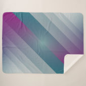 Aquamarine magentafarbene Dreiecke Sherpadecke (Vorderseite (Horizontal))