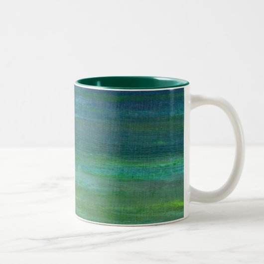 Aquamarine Malerei Zweifarbige Tasse (Rechts)