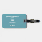 aquamarine Marinemädchen Jungen Volleyballmannscha Gepäckanhänger (Rückseite horizontal)