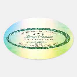 Aquamarine Markierungen für Sparkle-Produkte mit g Ovaler Aufkleber