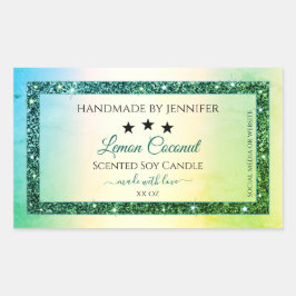 Aquamarine Markierungen für Sparkle-Produkte mit g Rechteckiger Aufkleber