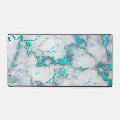 aquamarine Marmorstruktur Schreibtischunterlage (Vorderseite)