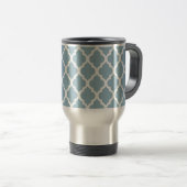 Aquamarine marokkanische Tile Trellis Reisebecher (VorderseiteRechts)