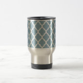 Aquamarine marokkanische Tile Trellis Reisebecher (Mittel)