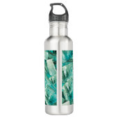 Aquamarine März Birthstone Blue Green Crystal Gem Edelstahlflasche (Rückseite)