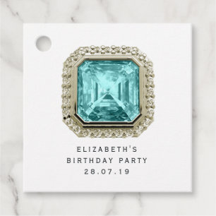 Aquamarine März Birthstone Geschenkanhänger