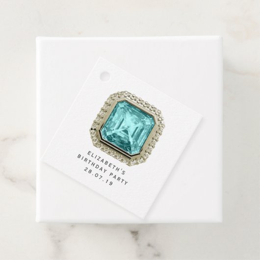 Aquamarine März Birthstone Geschenkanhänger (Beispiel)