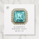 Aquamarine März Birthstone Geschenkanhänger (Vorderseite)