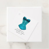 Aquamarine Masquerade Corset und Harlequin Muster Geschenkanhänger (Beispiel)