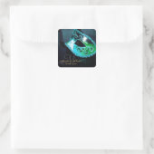 Aquamarine Masquerade Sticker für Monogramm (Tasche)