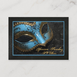 Aquamarine Masquerade UAWG Business Cards Begleitkarte