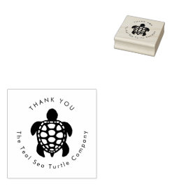 aquamarine Meeresschildkrötengestaltung Gummistempel