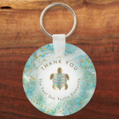 aquamarine Meeresschildkrötengestaltung Schlüsselanhänger (Vorderseite)