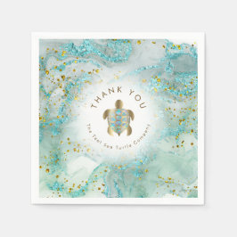 aquamarine Meeresschildkrötengestaltung Serviette