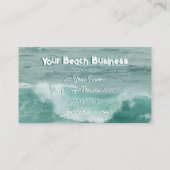 Aquamarine Meereswellen am Strand Visitenkarte (Rückseite)