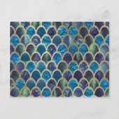 Aquamarine Meerjungstabellen Postkarte (Vorderseite)