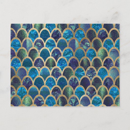 Aquamarine Meerjungstabellen Postkarte (Vorderseite)