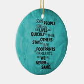 AQUAMARINE MENSCHEN VERLIESS FOOTPRINTS AUF IHREM KERAMIK ORNAMENT (Rechts)